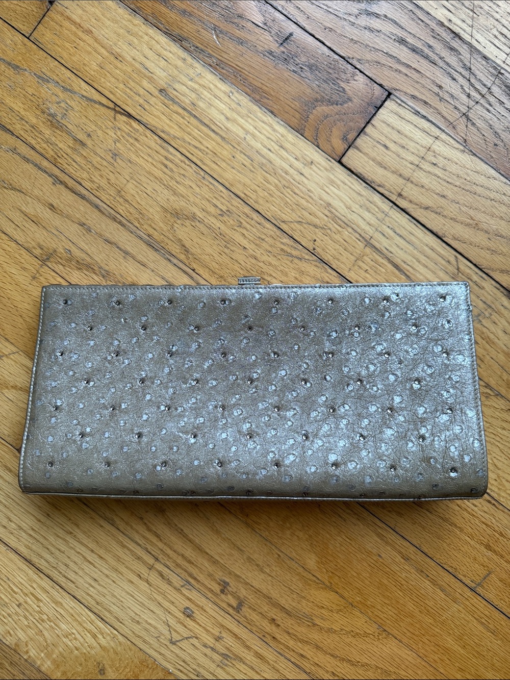 Judith Leiber Ostrich & Swarovski Crystal  Clutch Bag